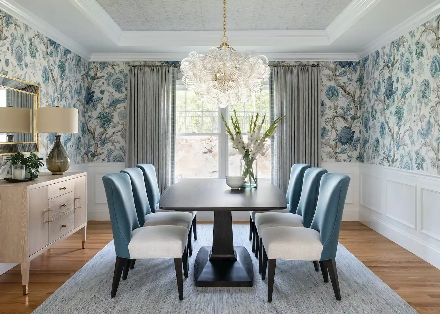 Historic home wallpaper installation plaster walls Georgia