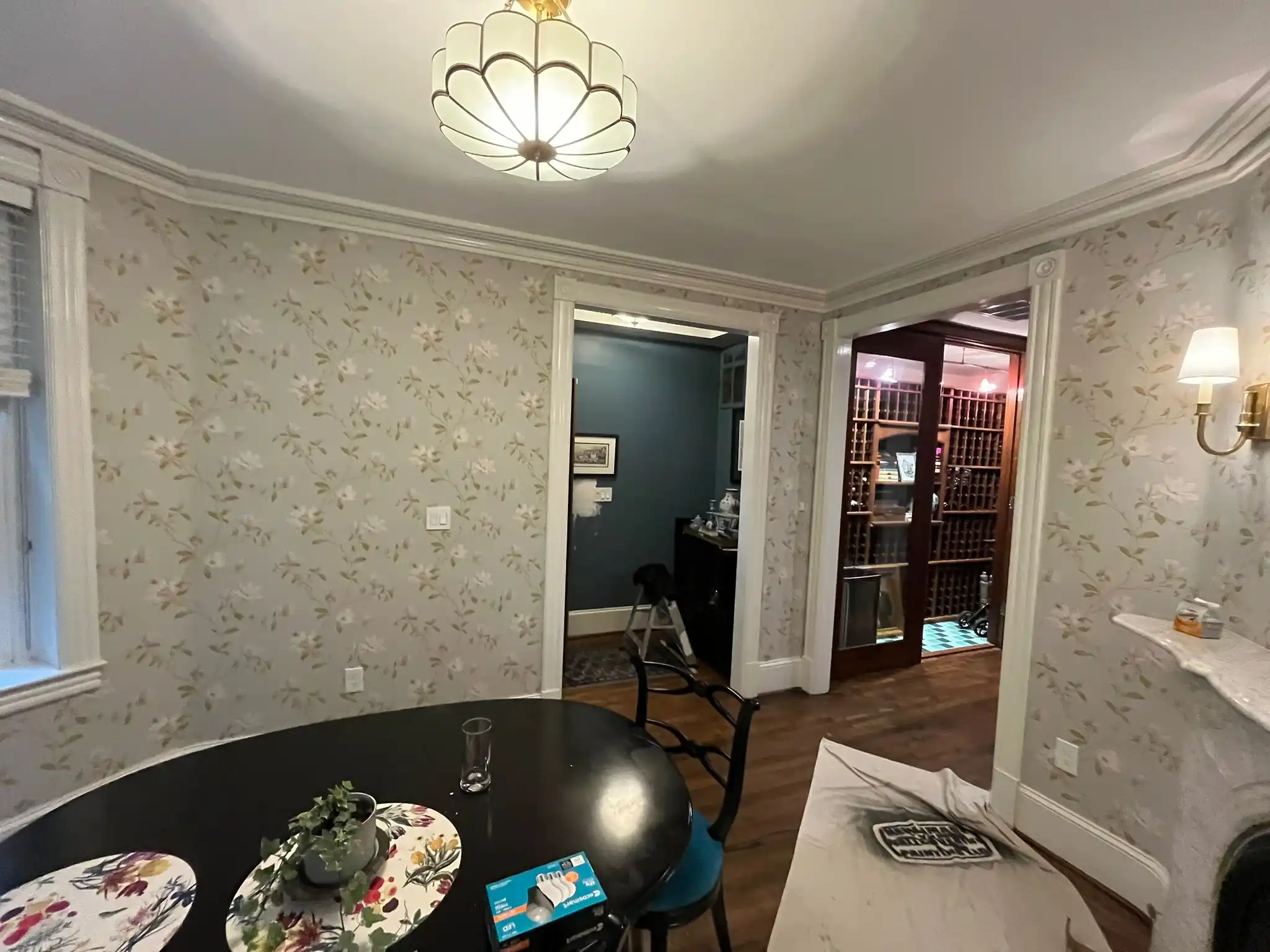 Luxury wallpaper installation in Johns Creek, GA estate