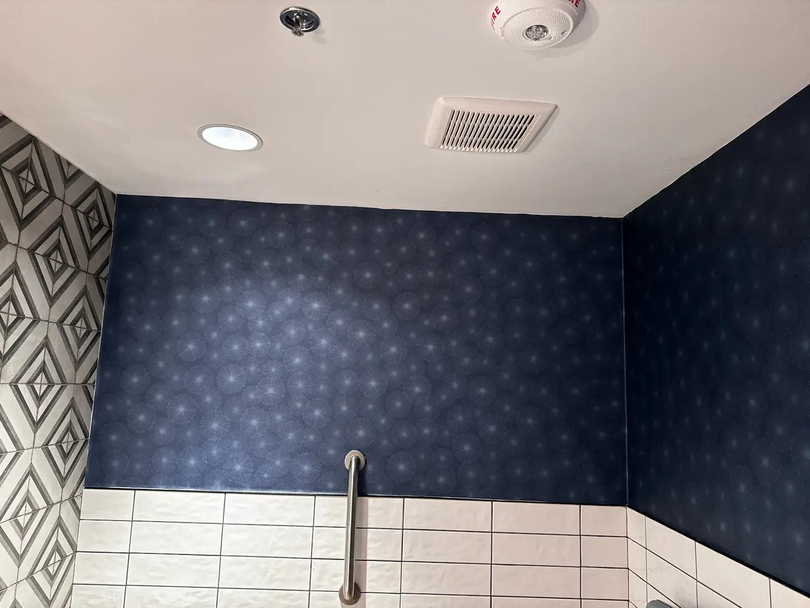 Commercial wallpaper installation in Marietta, GA office