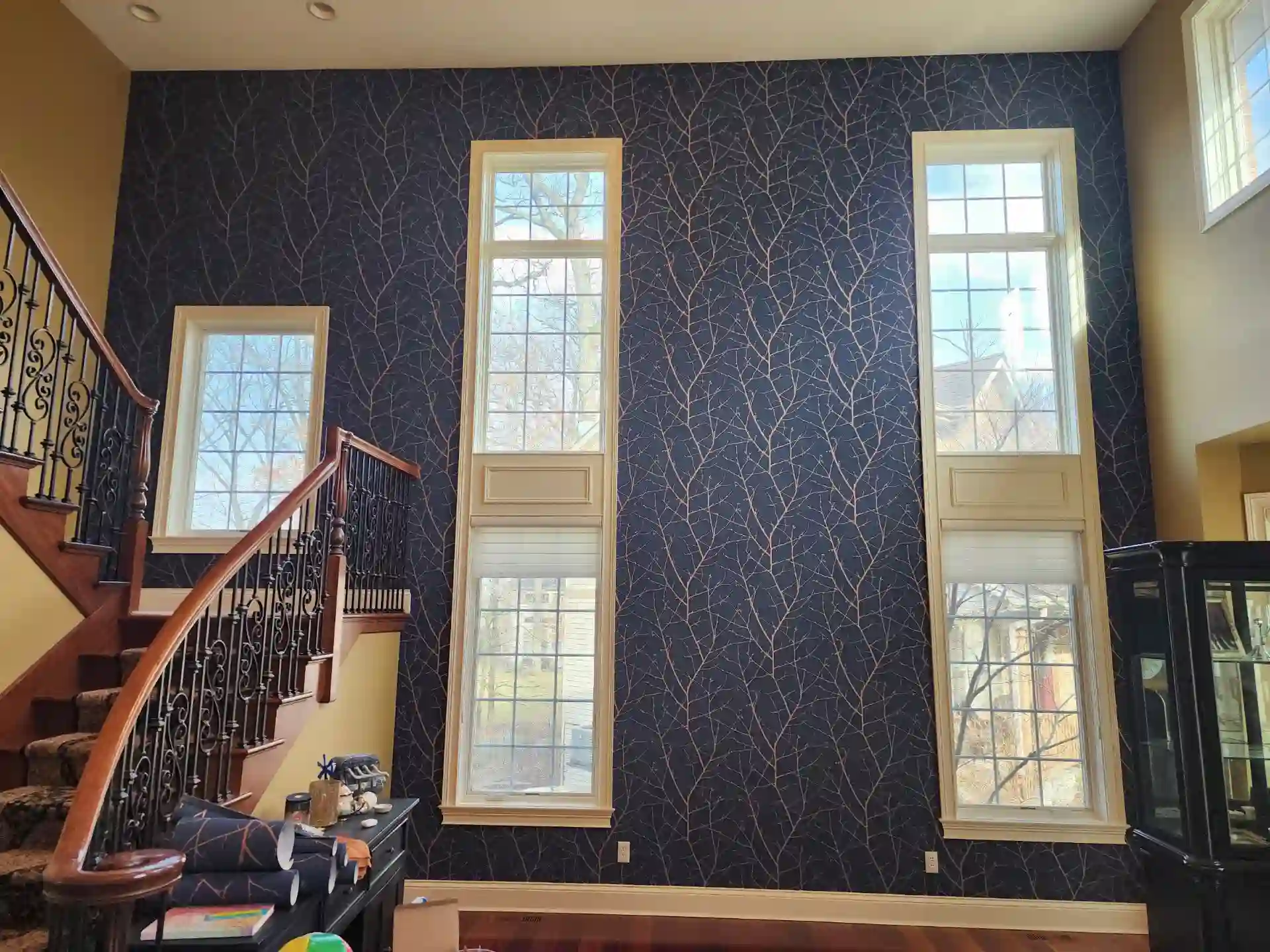 Wallpaper installation in Dunwoody, GA home